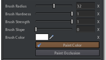 1. Brush settings