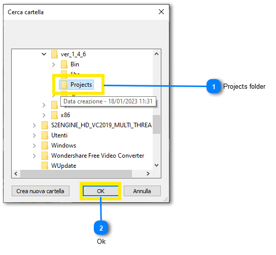 6.2.1. Create a project including EasyGamePack