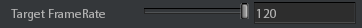 2. Target framerate
